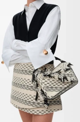 Small Puzzle Bag in Woven Textile Small Puzzle Bag in Woven Textile