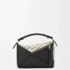 Small Puzzle Bag in Woven Textile