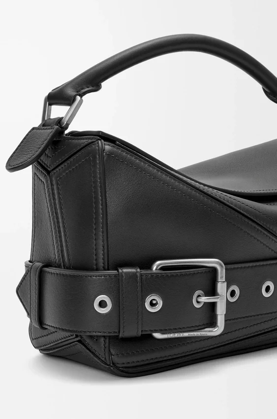 Small Puzzle Biker Bag in Shiny Calfskin Small Puzzle Biker Bag in Shiny Calfskin