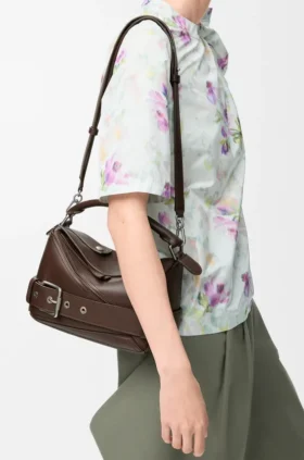 Small Puzzle Biker Bag in Shiny Calfskin