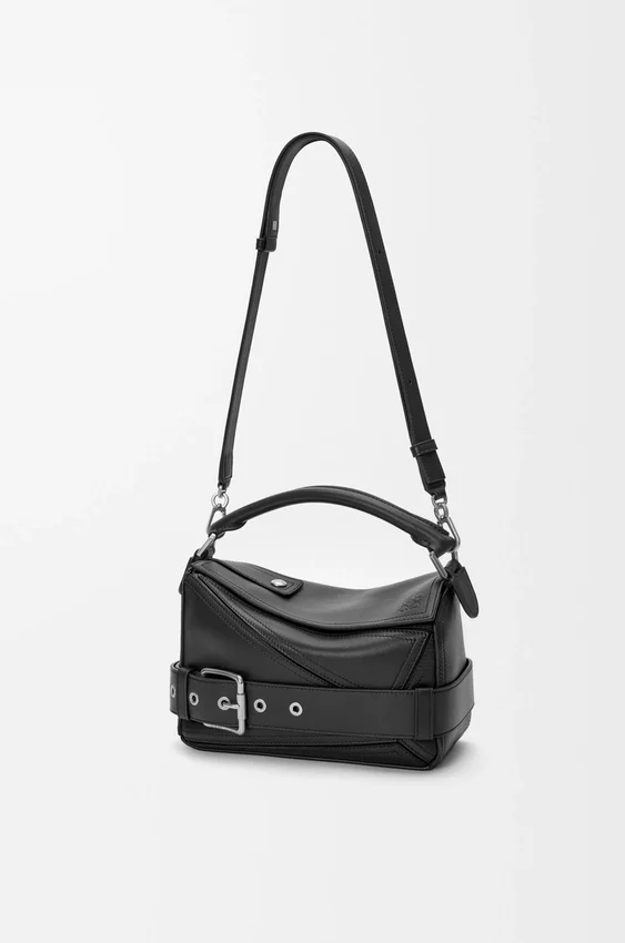 Small Puzzle Biker Bag in Shiny Calfskin Small Puzzle Biker Bag in Shiny Calfskin