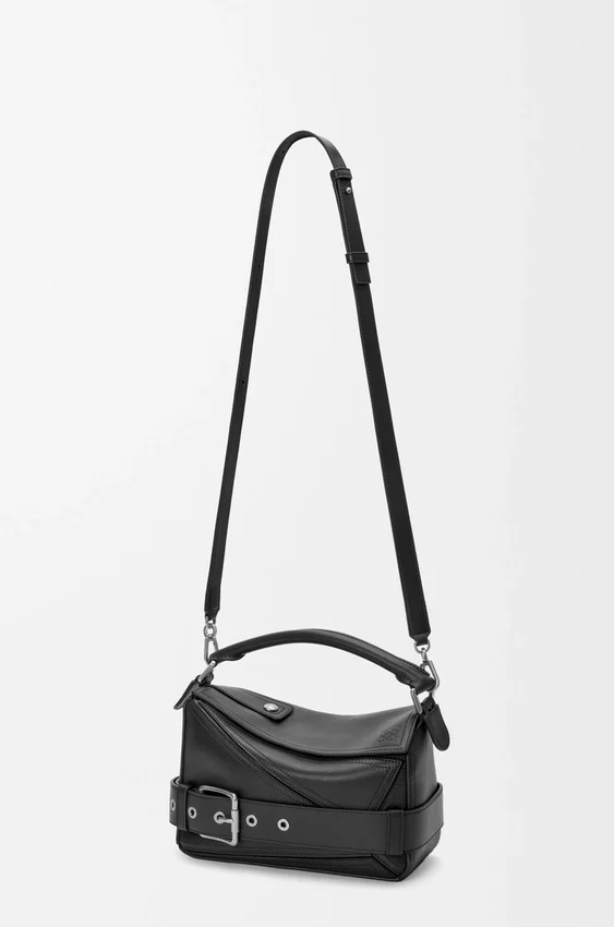 Small Puzzle Biker Bag in Shiny Calfskin Small Puzzle Biker Bag in Shiny Calfskin