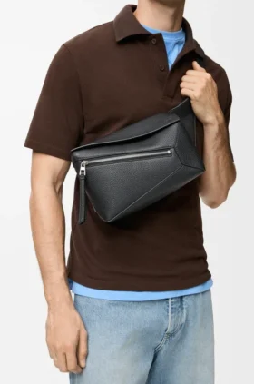 Small Puzzle Bumbag in Grained Calfskin