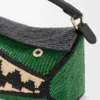 Small Puzzle Edge Bag in Raffia and Calfskin Small Puzzle Edge Bag in Raffia and Calfskin