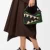 Small Puzzle Edge Bag in Raffia and Calfskin Small Puzzle Edge Bag in Raffia and Calfskin