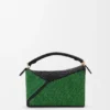 Small Puzzle Edge Bag in Raffia and Calfskin Small Puzzle Edge Bag in Raffia and Calfskin