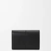 Small Vertical Wallet in Smooth and Grained Calfskin Small Vertical Wallet in Smooth and Grained Calfskin