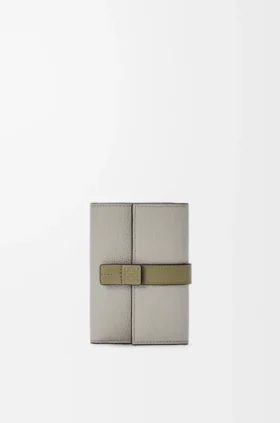 Small Vertical Wallet in Soft Grained Calfskin
