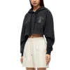 Ss23 Cropped Hoodie “Black” S359Y25X30-1720