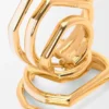 Stacked Hoop Earrings in Sterling Silver and Enamel