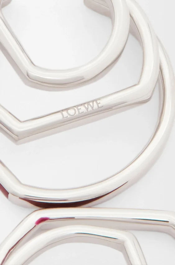 Stacked Hoop Earrings in Sterling Silver and Enamel Stacked Hoop Earrings in Sterling Silver and Enamel