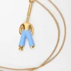 Standing Acrobat Necklace in Sterling Silver and Enamel