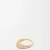 Stirrup Ring in Sterling Silver and Crystals Stirrup Ring in Sterling Silver and Crystals