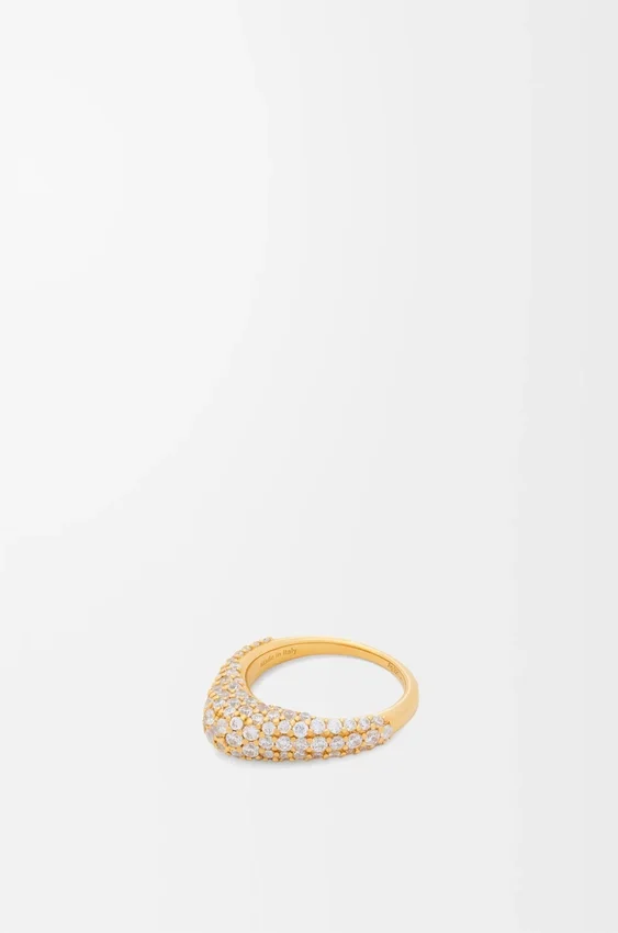 Stirrup Ring in Sterling Silver and Crystals Stirrup Ring in Sterling Silver and Crystals