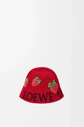 Strawberry Bucket Hat in Cotton