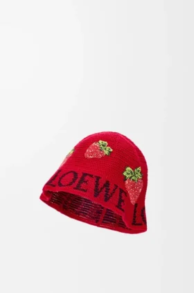 Strawberry Bucket Hat in Cotton