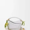 Strawberry Flower Charm in Classic Calfskin