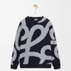 Sweatshirt in Wool and Cotton