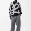 Sweatshirt in Wool and Cotton
