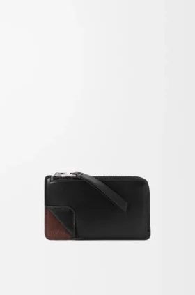 Switch Coin Cardholder in Supple Grained Calfskin and Suede