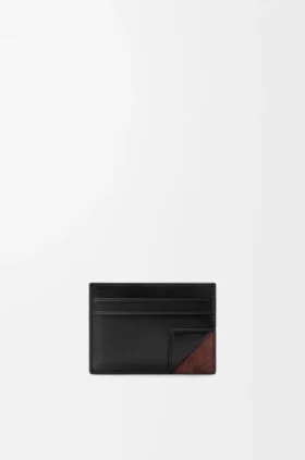 Switch Plain Cardholder in Supple Grained Calfskin and Suede
