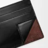 Switch Plain Cardholder in Supple Grained Calfskin and Suede Switch Plain Cardholder in Supple Grained Calfskin and Suede