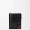 Switch Slim Compact Wallet in Supple Grained Calfskin and Suede Switch Slim Compact Wallet in Supple Grained Calfskin and Suede