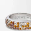 Thin Pavé Ring in Sterling Silver and Crystals Thin Pavé Ring in Sterling Silver and Crystals
