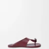 Toggle Flat Sandal in Shiny Smoot Calfskin Toggle Flat Sandal in Shiny Smoot Calfskin