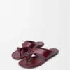 Toggle Flat Sandal in Shiny Smoot Calfskin Toggle Flat Sandal in Shiny Smoot Calfskin