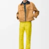 Trucker Jacket in Suede Goat Skin Trucker Jacket in Suede Goat Skin