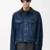 Trucker Jacket in Suede Goat Skin Trucker Jacket in Suede Goat Skin