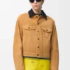 Trucker Jacket in Suede Goat Skin Trucker Jacket in Suede Goat Skin