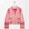 Turn-Up Jacket in Suede Lambskin