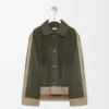 Turn-Up Jacket in Suede Lambskin