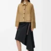 Turn-Up Jacket in Suede Lambskin