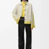 Turn-Up Jacket in Suede Lambskin