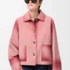 Turn-Up Jacket in Suede Lambskin