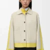 Turn-Up Jacket in Suede Lambskin