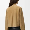 Turn-Up Jacket in Suede Lambskin
