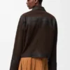 Turn-Up Jacket in Suede Lambskin