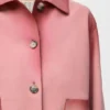 Turn-Up Jacket in Suede Lambskin