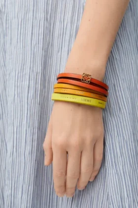 Twist Double Bracelet in Calfskin