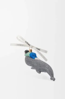 Whale with Kid Bauble in Blown Glass