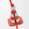 Work Cone Charm in Brass and Calfskin Work Cone Charm in Brass and Calfskin