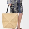 Xl Puzzle Fold Tote in Raffia Xl Puzzle Fold Tote in Raffia