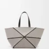 Xxl Puzzle Fold Tote in Canvas Jacquard and Calfskin Xxl Puzzle Fold Tote in Canvas Jacquard and Calfskin