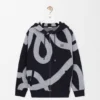 Zip-Up Hoodie in Wool and Cotton Zip-Up Hoodie in Wool and Cotton
