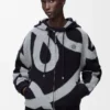 Zip-Up Hoodie in Wool and Cotton Zip-Up Hoodie in Wool and Cotton