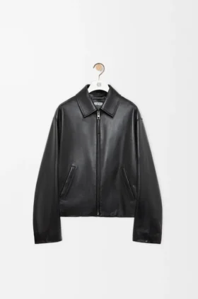 Zip-Up Jacket in Nappa Lambskin